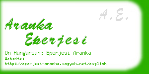 aranka eperjesi business card